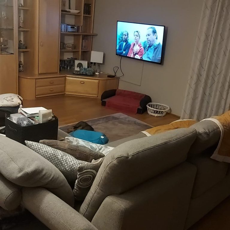 wohnzimmer Blick von der Couch auf den alten Teppich wohnzimmer Blick von der Couch auf den alten Teppich